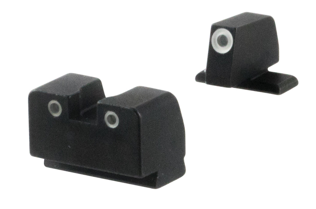 AmeriGlo SG181 Optic Compatible Sight Set for SIG Sauer  Black | Green Tritium with White Outline Front Sight Green Tritium with White Outline Rear Sight