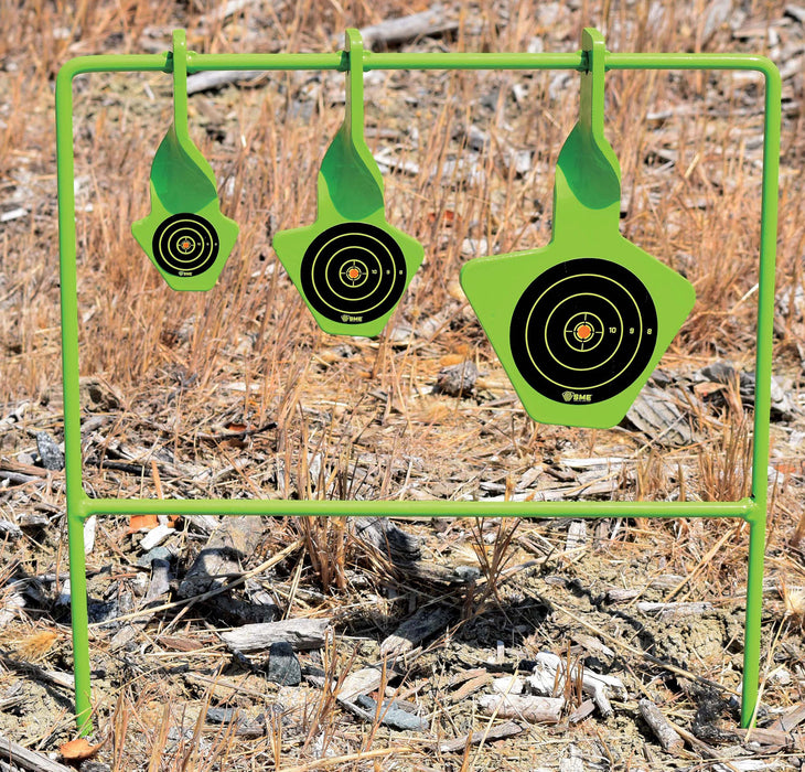 SME SMEST22 Spinning Target  Rimfire Pistol/Rifle Steel Black/Green Bullseye Illustration Impact Enhancement Motion