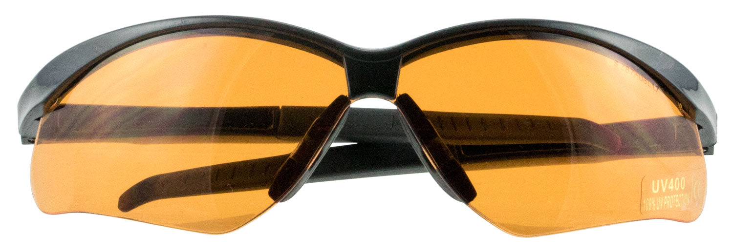 Walker's GWPSGLAMB Sport Glasses Crosshair Adult Amber Lens Polycarbonate Black Frame