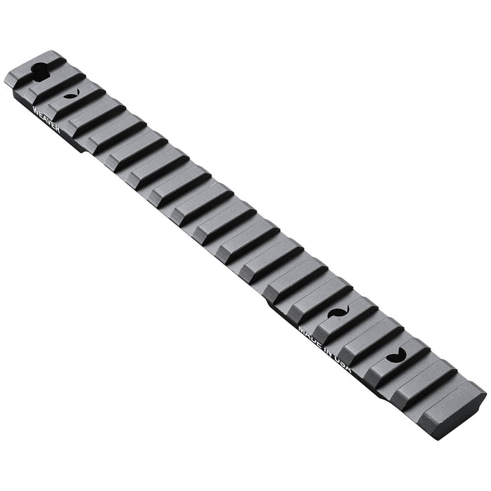 Weaver Mounts 99474 Multi-Slot Base  Extended Black Anodized Aluminum Fits Mossberg Patriot Long Action