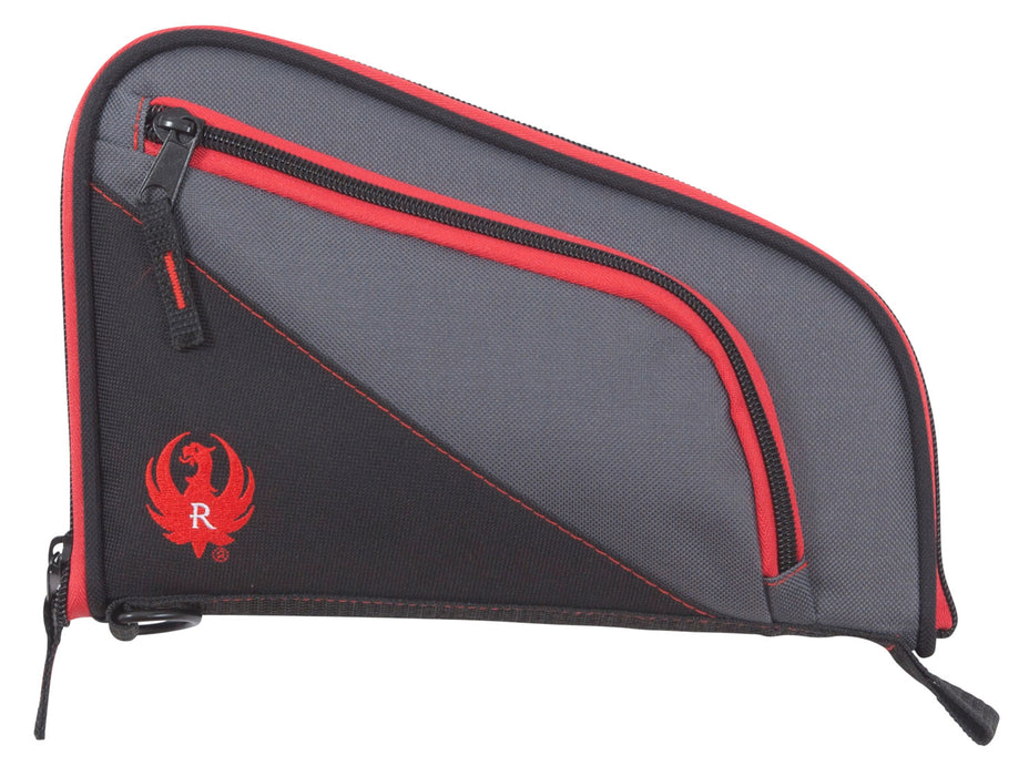 Ruger 27401 Tucson Handgun Case Black/Red/Gray Lockable Zippers