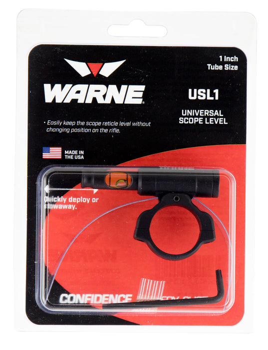 Warne USL1 Universal Scope Level  1" Tube Diameter Universal Aluminum Black