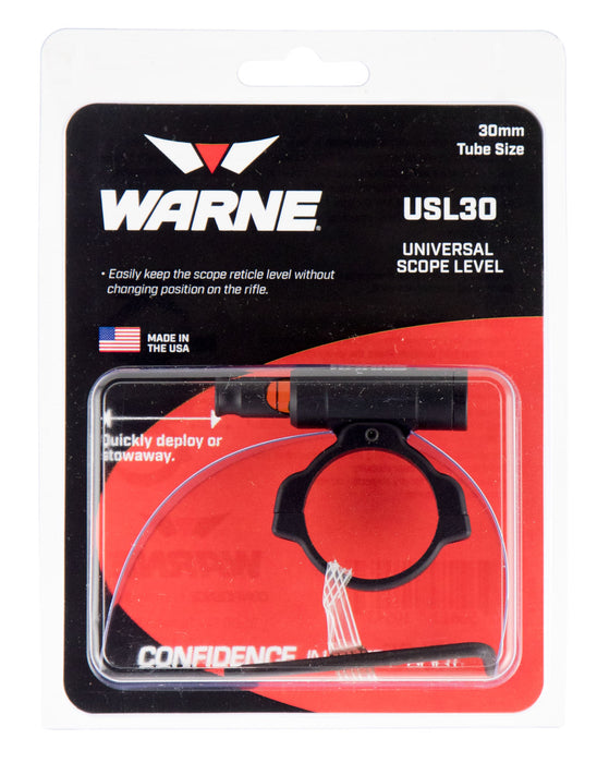 Warne USL30 Universal Scope Level  30mm Tube Diameter Universal Aluminum Black