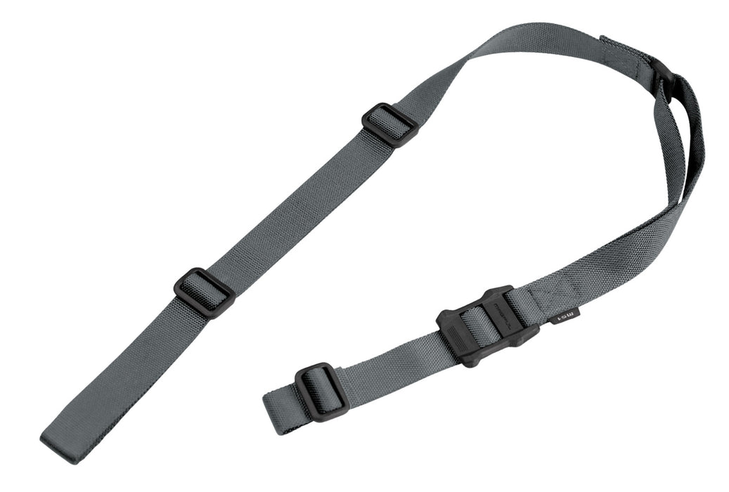 Magpul MAG513-GRY MS1 Sling 1.25" W x 48"- 60" L Adjustable Two-Point Gray Nylon Webbing for Rifle