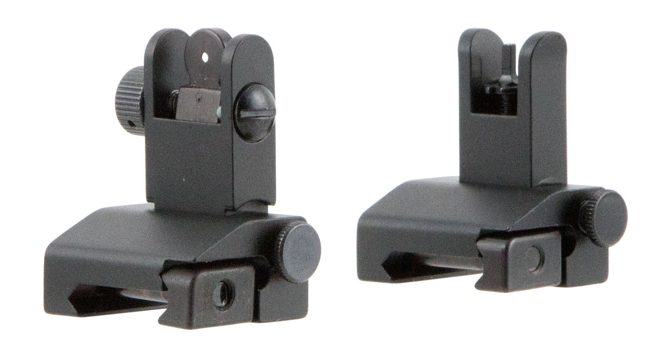 TacFire IS002 Pop Up Iron Sights/Spring Loaded  Black Anodized Flip Up for AR-Platform