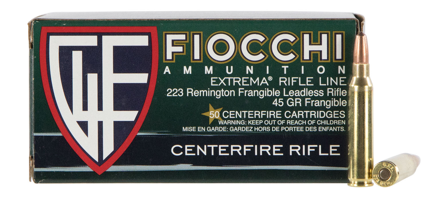 Fiocchi 223FRANG Extrema  223 Rem 45 gr Lead Free Frangible 50 Per Box/ 20 Cs