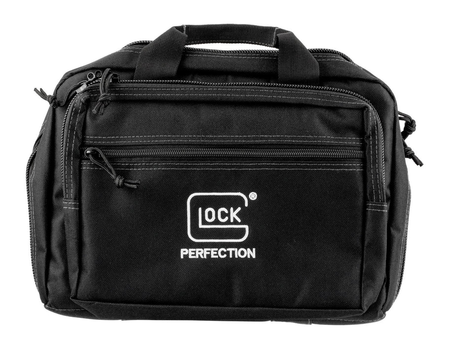 Glock AP60300 Double Pistol Case  Dual Padded Compartments, 5 Internal Mag Holders, 3 Zippered Compartments, Carry Handle, Black  12.5"x9.5"x4.5"