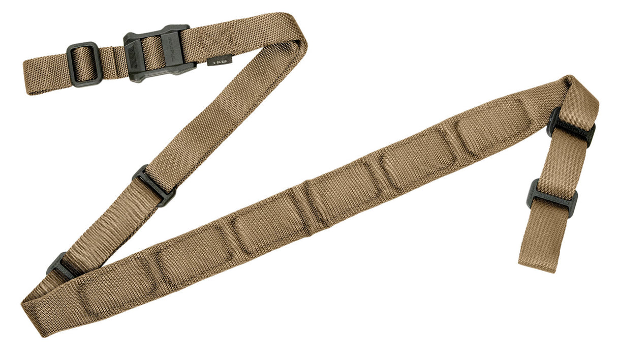 Magpul MAG545-COY MS1 Sling 1.25"-1.88" W x 48"- 60" L Padded Two-Point Coyote Nylon Webbing for Rifle