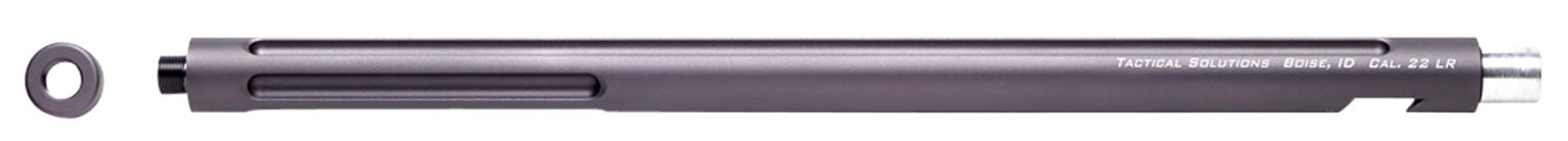 Tactical Solutions 1022TEGMG X-Ring Barrel 22 LR 16.50" Gunmetal Gray Finish Aluminum Material Bull with Fluting & Threading for Ruger 10/22