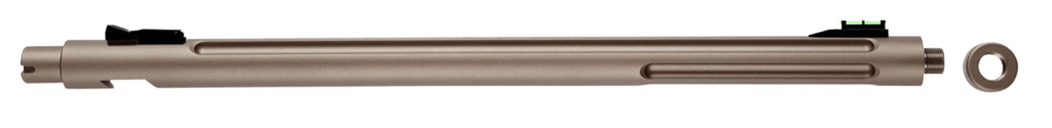 Tactical Solutions 1022OSQS X-Ring Barrel 22 LR 16.50" Quicksand Finish Aluminum Material Bull with Fluting, Threading & Sights for Ruger 10/22