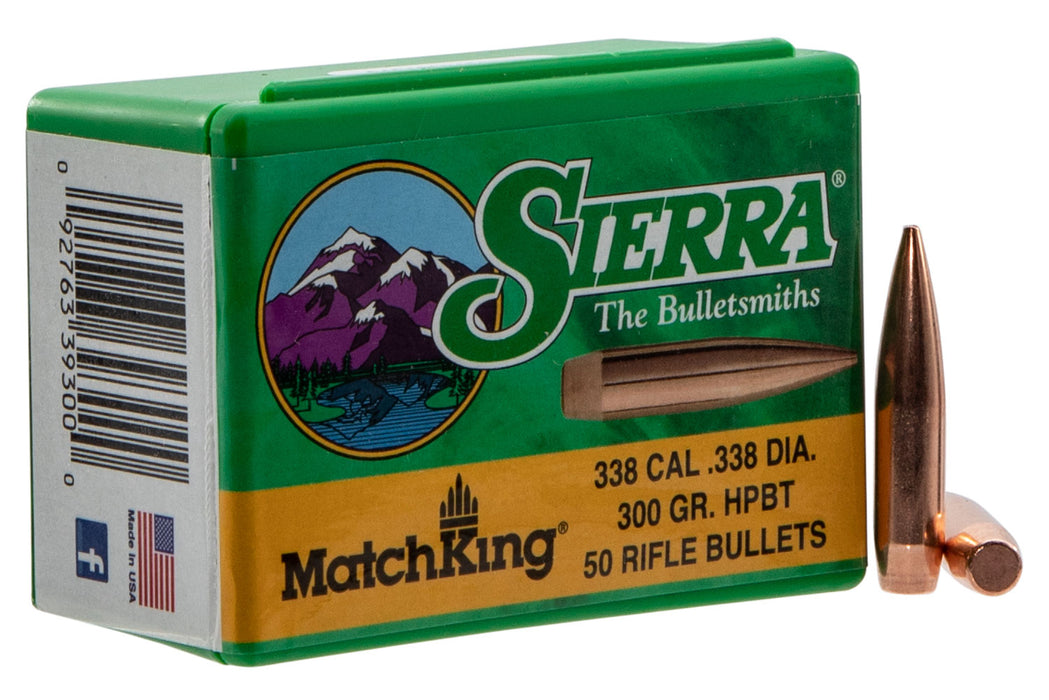 Sierra 9300T MatchKing  338 Cal .338 300 gr Hollow Point Boat Tail/ 50 Per Box