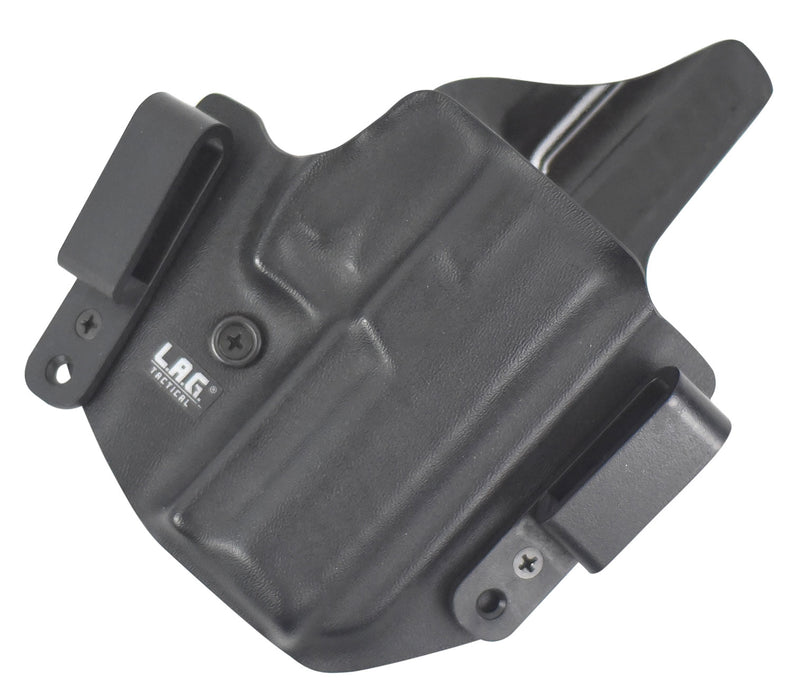 LAG Tactical 1044 Defender  IWB/OWB Black Kydex Compatible w/Glock 42 Belt Loop Mount Right Hand