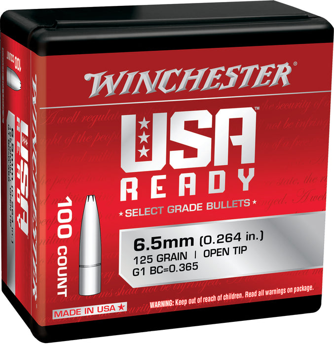 Winchester Ammo WBR65125 Centerfire Rifle  6.5 Creedmoor 125 gr Open Tip 100 Per Box/ 10 Case