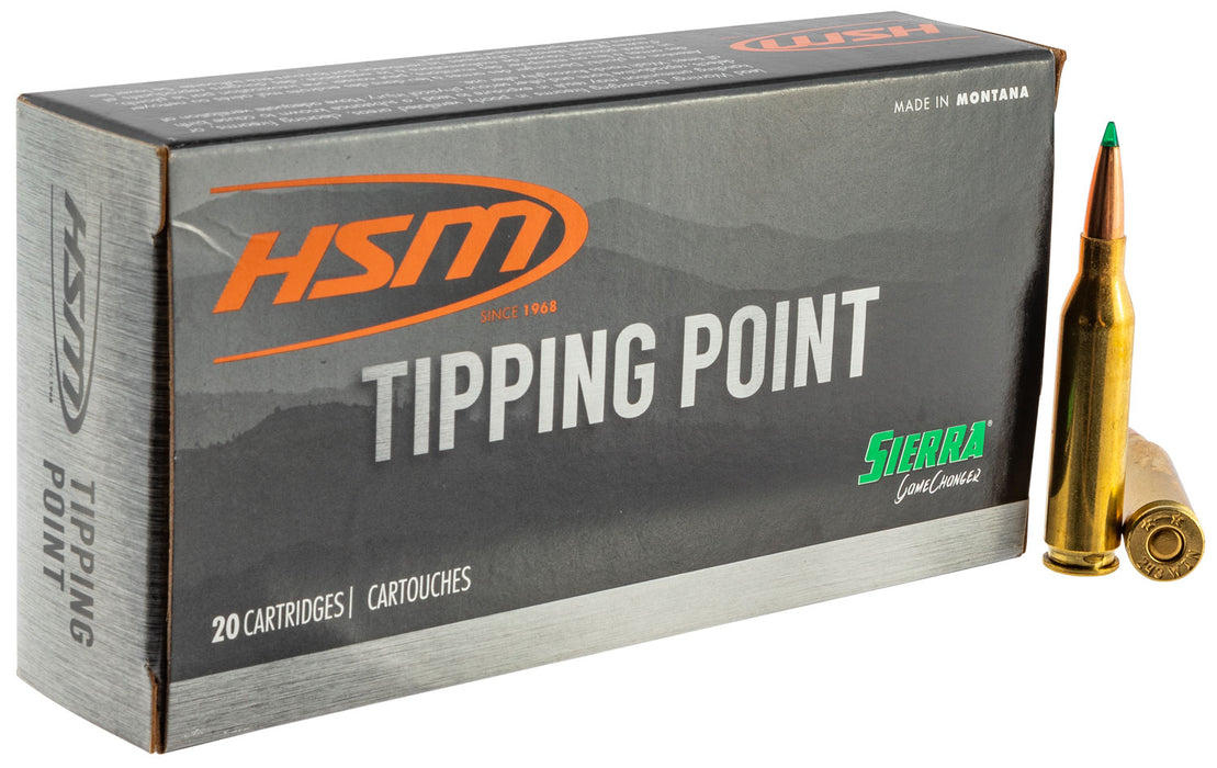 HSM 300WM40N Tipping Point  300 Win Mag 165 gr Sierra GameChanger 20 Bx/20 Cs