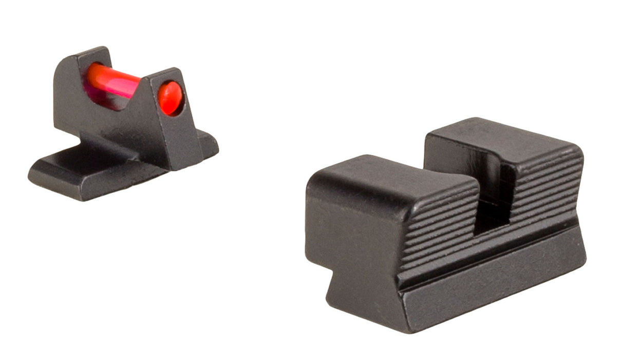 Trijicon 601050 Fiber Sights- for Sig Sauer #8 Front/ #8 Rear  Black | Red Fiber Optic Front Sight Front Sight Black Rear Sight