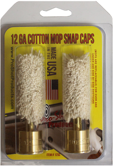 Pro-Shot 12SC Snap Caps  12 Gauge Shotgun #5/16-27 Thread Brass/Cotton Mop 2 Pack