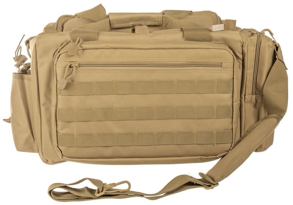 NcStar CVCRB2950T VISM Competition Range Bag with Padded Side Pockets, Lockable Zippers, Mag Pockets, Large D-Rings, Wide Padded Shoulder Strap & Tan Finish