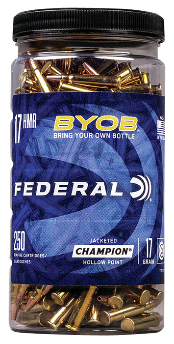 Federal 770BTL250 Champion Training BYOB 17 HMR 17 gr 2530 fps Speer TNT Jacketed Hollow Point (JHP) 250 Bx/8 Cs