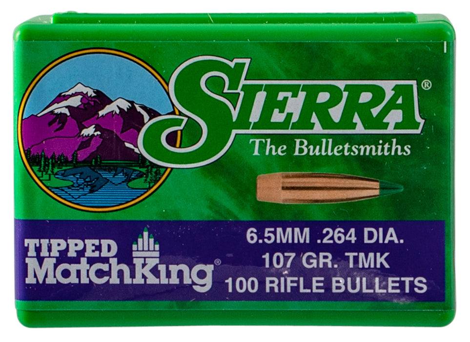 Sierra 7407 Tipped MatchKing  6.5 Creedmoor .264 107 gr Tipped MatchKing/ 100 Per Box