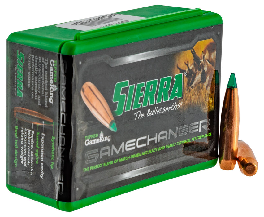 Sierra 4330T Tipped GameKing  6.5 Creedmoor .264 130 gr Hollow Point Boat Tail/ 50 Per Box