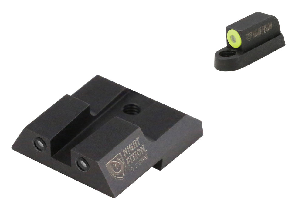 Night Fision CZU076003YGZG Tritium Night Sights For CZ-USA  Black| Green Tritium Yellow Ring Front Sight Green Tritium Black Ring Rear Sight