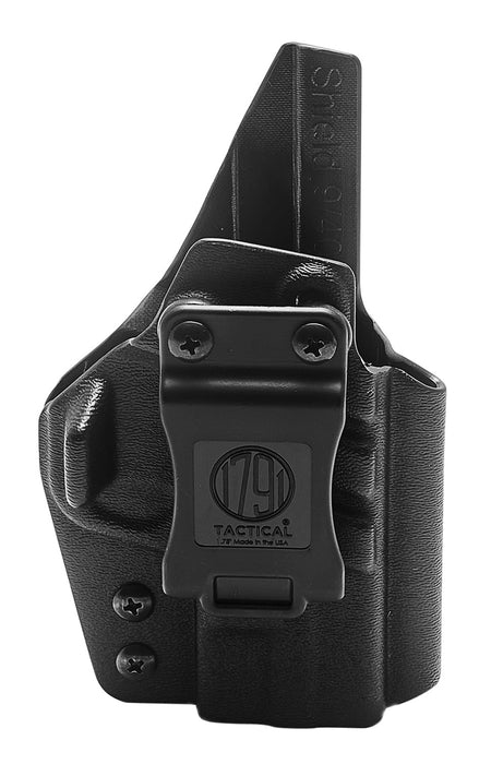 1791 Gunleather TACIWBSHIELDBLKR Tactical Kydex  IWB Black Kydex Belt Clip Fits S&W Shield