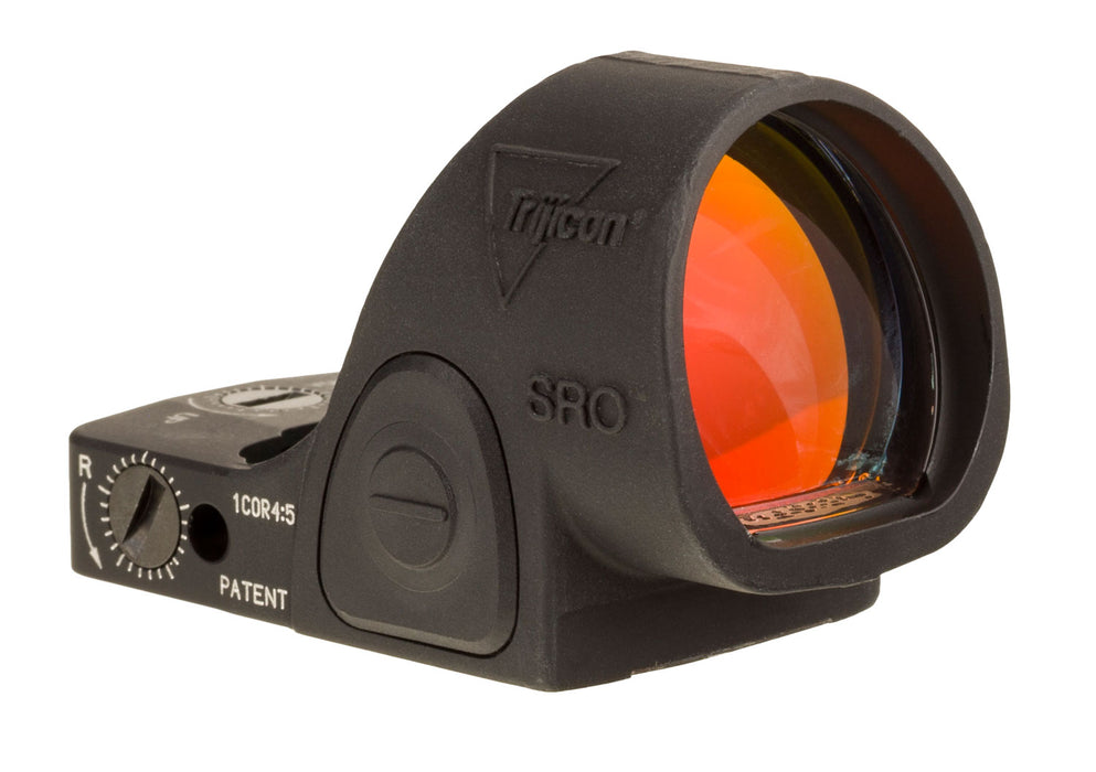 Trijicon 2500001 SRO  Matte Black 1x 25mm x 22.5mm 1.0 MOA Red Dot Reticle 1.0 MOA Dot Handgun Features Lock In/Out Mode