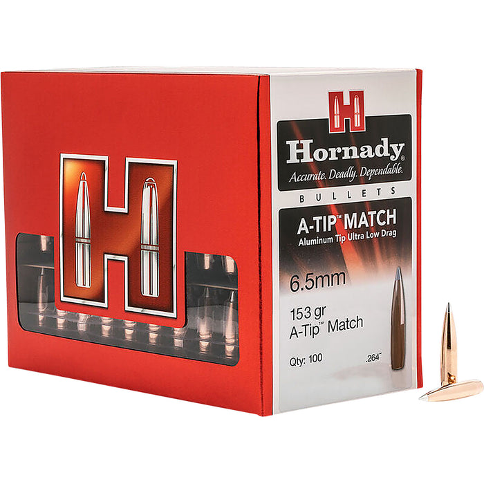 Hornady 2638 A-Tip Match 6.5 Creedmoor .264 153 gr A Tip Match 100 Per Box/ 10 Case