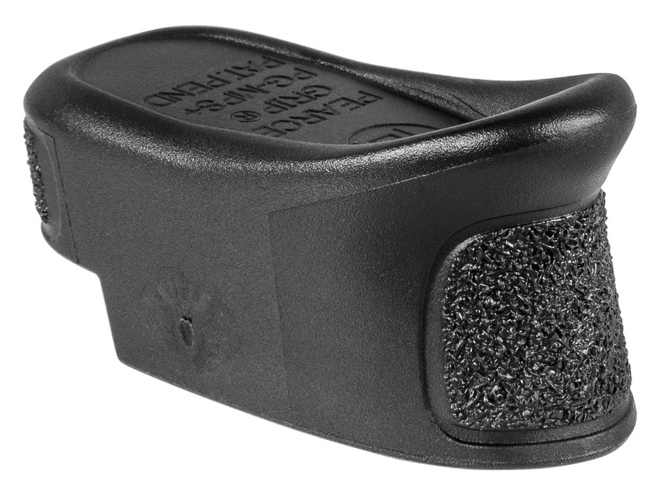 Pearce Grip PGMPS+ Magazine Extension  made of Polymer with Texture Black Finish & 1" Gripping Surface for S&W M&P Shield, M&P Shield M2.0 (Adds 2rds 9mm Luger, 1rd 40 S&W)