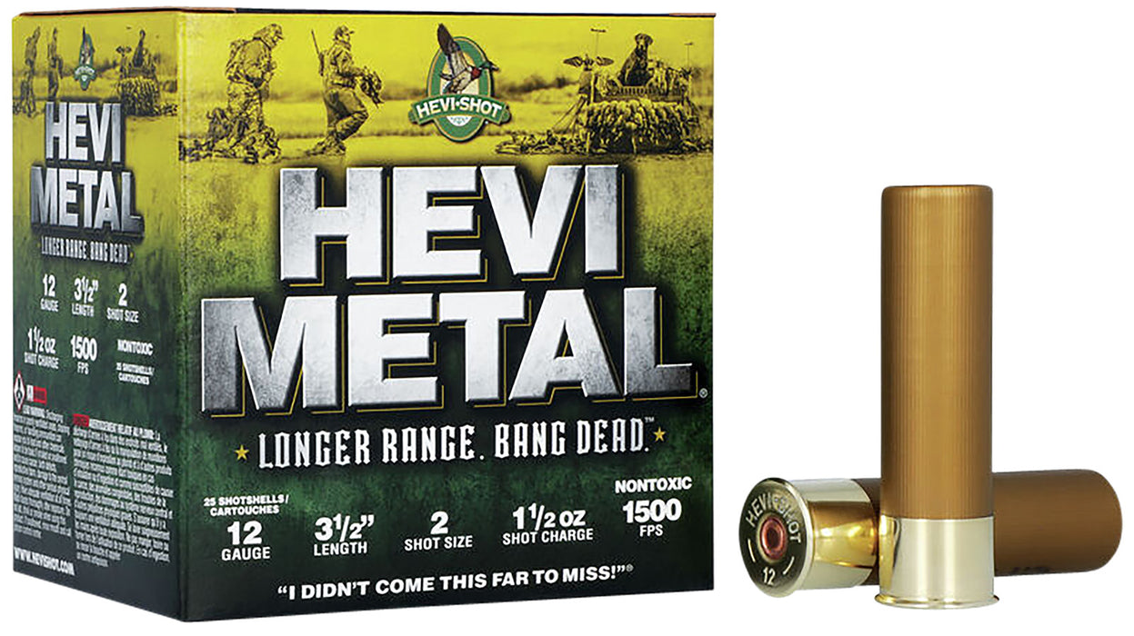 HEVI-Metal HS38502 Hevi-Metal Longer Range 12 Gauge 3.50" 1 1/2 oz 1500 fps 2 Shot 25 Bx/10 Cs