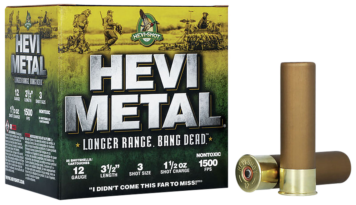 HEVI-Metal HS38503 Hevi-Metal Longer Range 12 Gauge 3.50" 1 1/2 oz 1500 fps 3 Shot 25 Bx/10 Cs