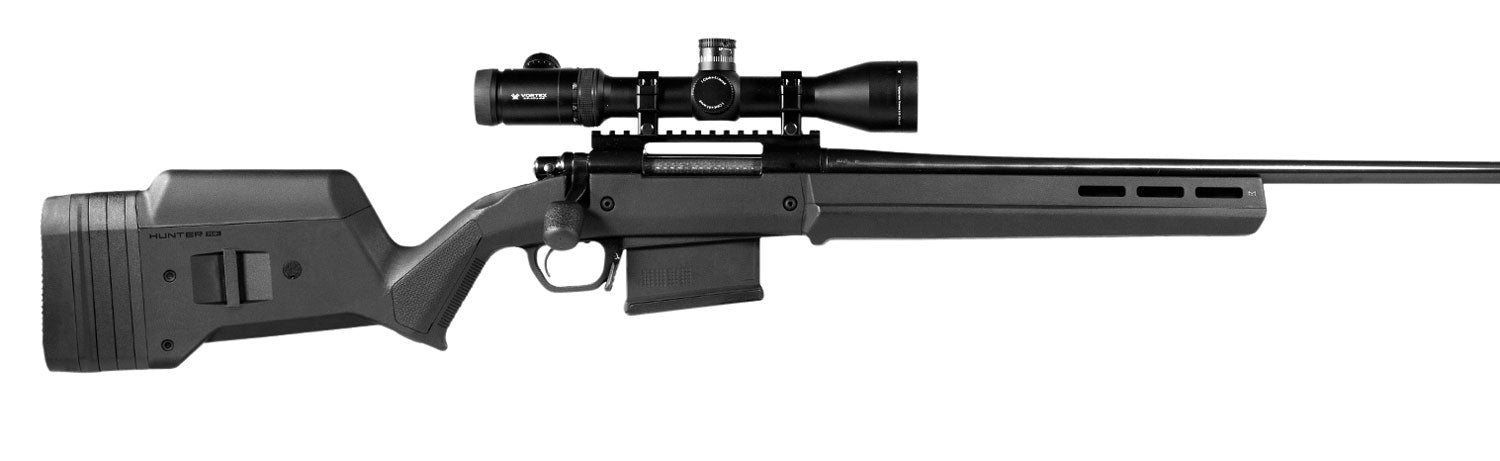 Magpul MAG483-BLK Hunter 700 Stock Fixed with Aluminum Bedding & Adjustable Comb Black Synthetic for Remington 700 LA