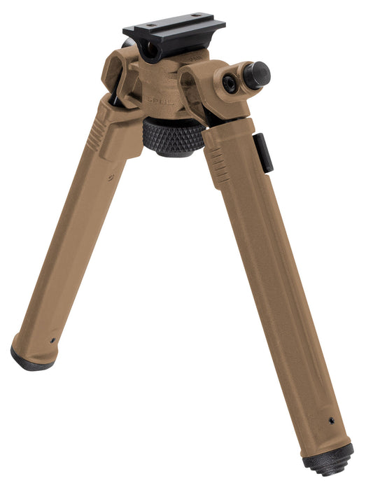 Magpul MAG951-FDE Bipod  made of Aluminum with Flat Dark Earth Finish, ARMS 17S-Style Attachment, 6.80-10.30" Vertical Adjustment & Rubber Feet for AR-Platform