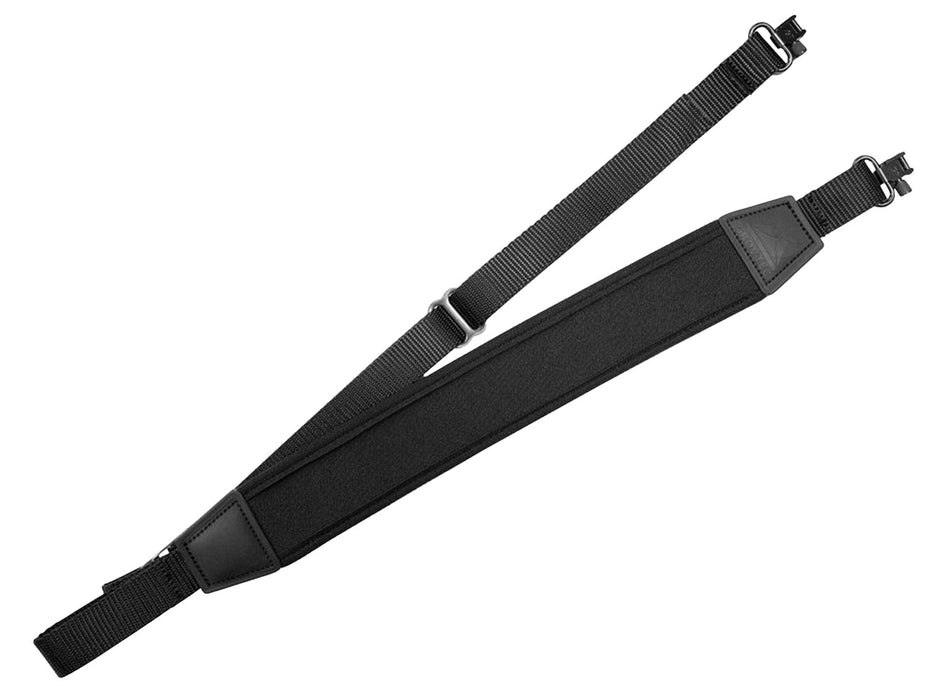 GrovTec US Inc GTSL121 FLEX  made of Black Elastic with Neoprene Strap with 2" W, Adjustable Padded Design & Locking Swivels for Rifle/Shotgun