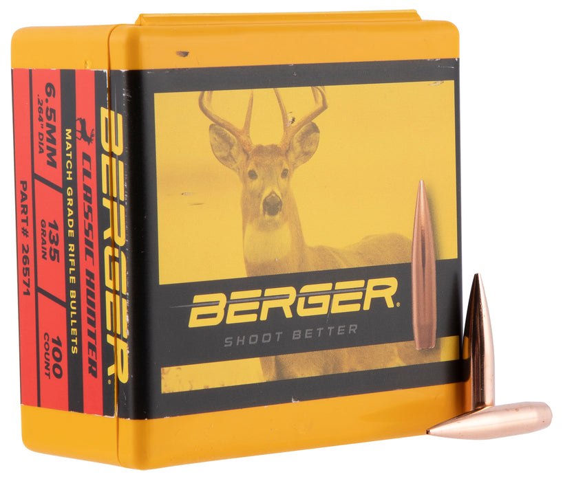 Berger Bullets 26571 Classic Hybrid Hunter Match Grade 6.5Creedmoor 135gr Boat Tail 100/Box