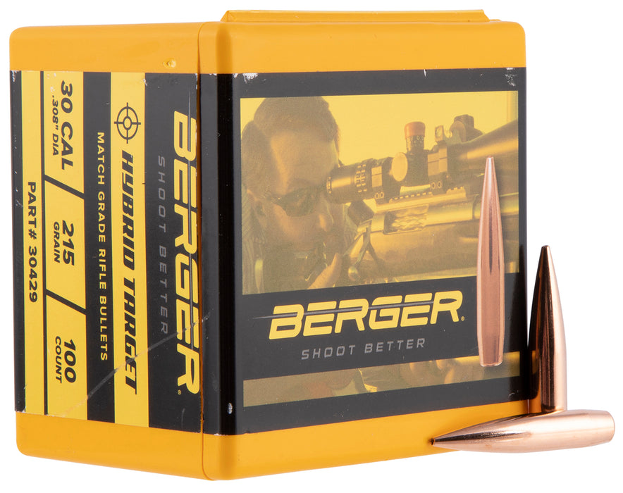 Berger Bullets 30429 Hybrid Target  30Cal 215gr 100/Box