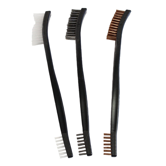 Birchwood Casey 41104 Utility Brushes Bronze/Nylon/Stainless Steel 3 Pack