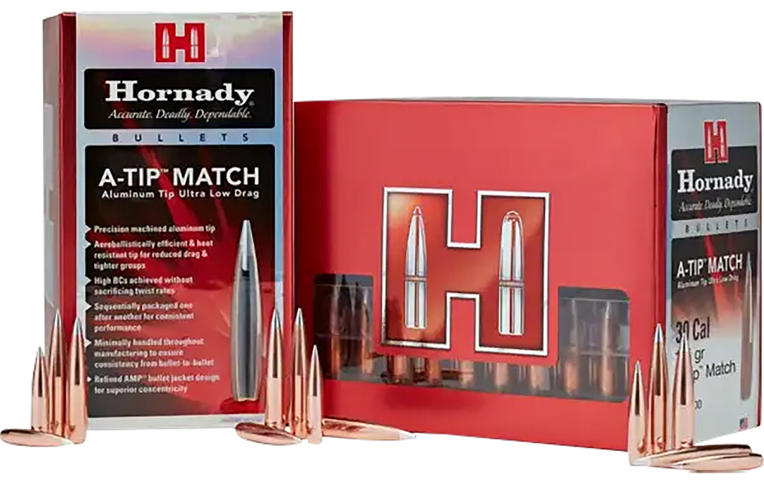 Hornady 3729 A-Tip Match 375 Cal .375 390 gr A Tip Match 25 Per Box/ 10 Case