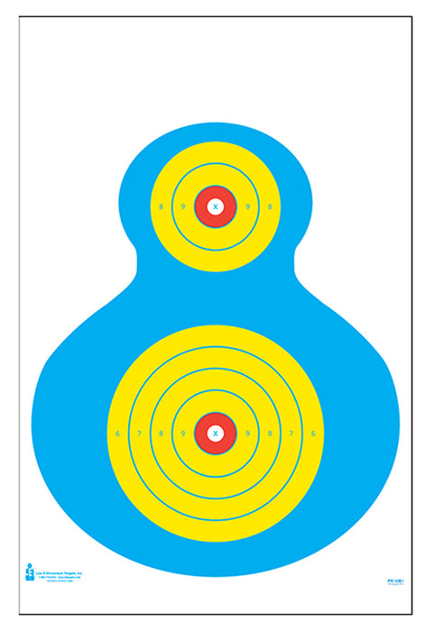 Action Target PRWB1100 High Visibility  Silhouette Paper 19" x 25" Blue/Yellow 100 Per Box