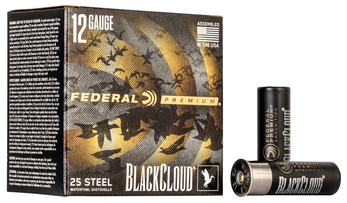 Federal PWBX1422 Premium Black Cloud FS 12 Gauge 3" 1 1/4 oz 1450 fps 2 Shot 25 Bx/10 Cs