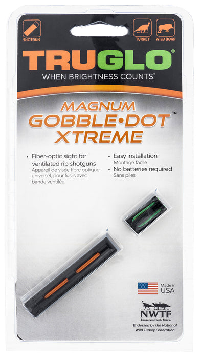 Truglo TG941XA Magnum Gobble-Dot Xtreme Universal Shotgun Fiber Optic Red/Green .25" Rib