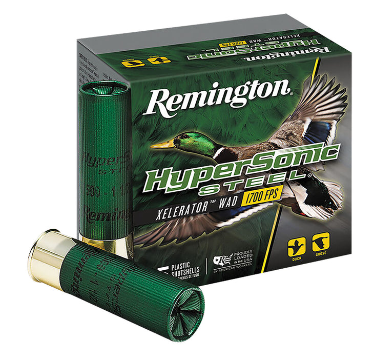 Remington Ammunition 26743 HyperSonic Steel  12 Gauge 3" 1 1/8 oz 1700 fps 2 Shot 25 Bx/10 Cs