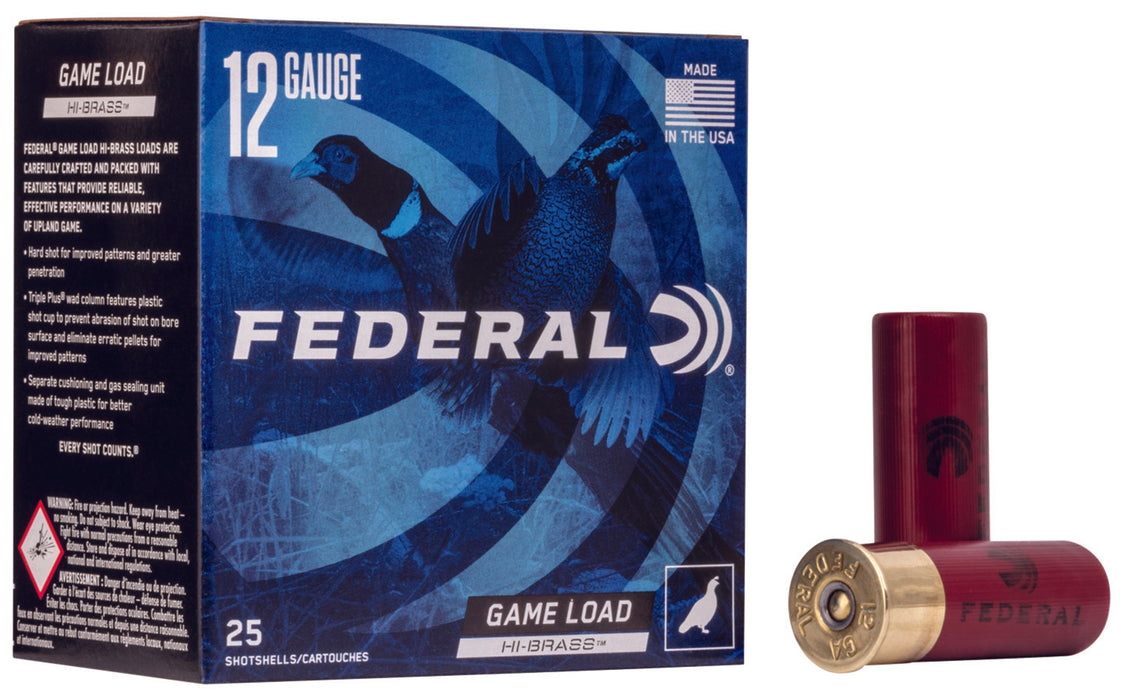 Federal H1265 Game-Shok High Brass 12 Gauge 2.75" 1 1/4 oz 1330 fps 5 Shot 25 Bx/10 Cs