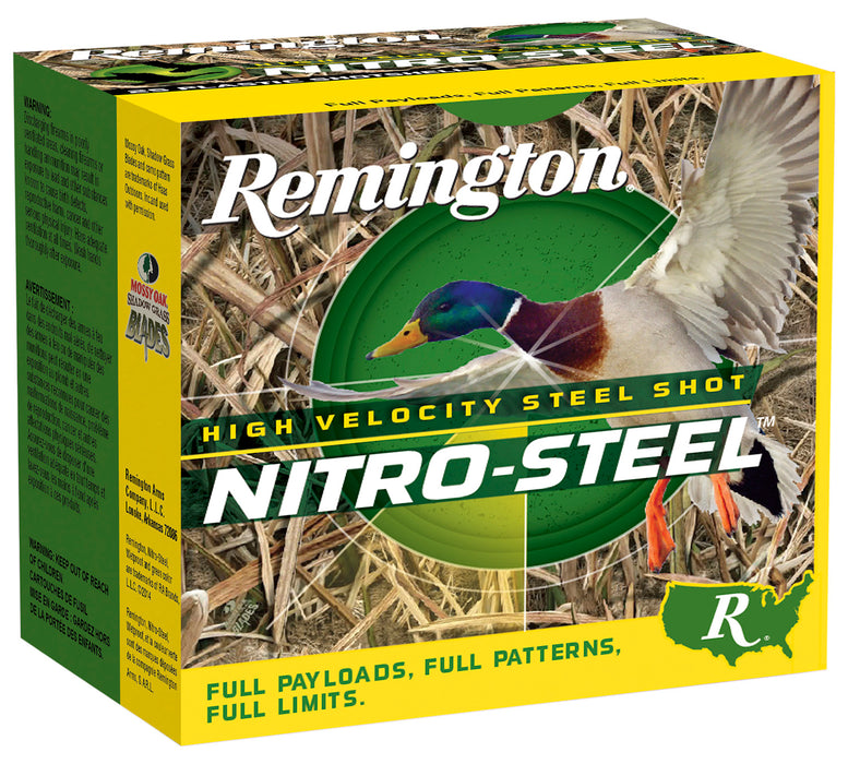 Remington Ammunition 20658 Nitro-Steel  12 Gauge 2.75" 1 1/4 oz 1275 fps 4 Shot 25 Bx/10 Cs
