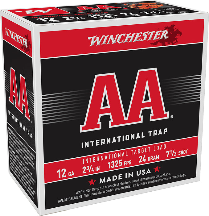 Winchester Ammo AANL127 AA International Target 12 Gauge 2.75" 7/8 oz 1325 fps 7.5 Shot 25 Bx/10 Cs