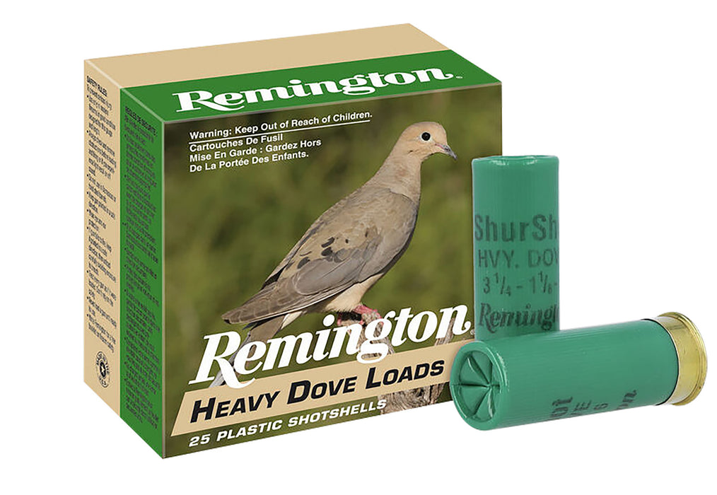 Remington Ammunition 28757 Heavy Dove Loads  12 Gauge 2.75" 1 1/8 oz 1255 fps 8 Shot 25 Bx/10 Cs