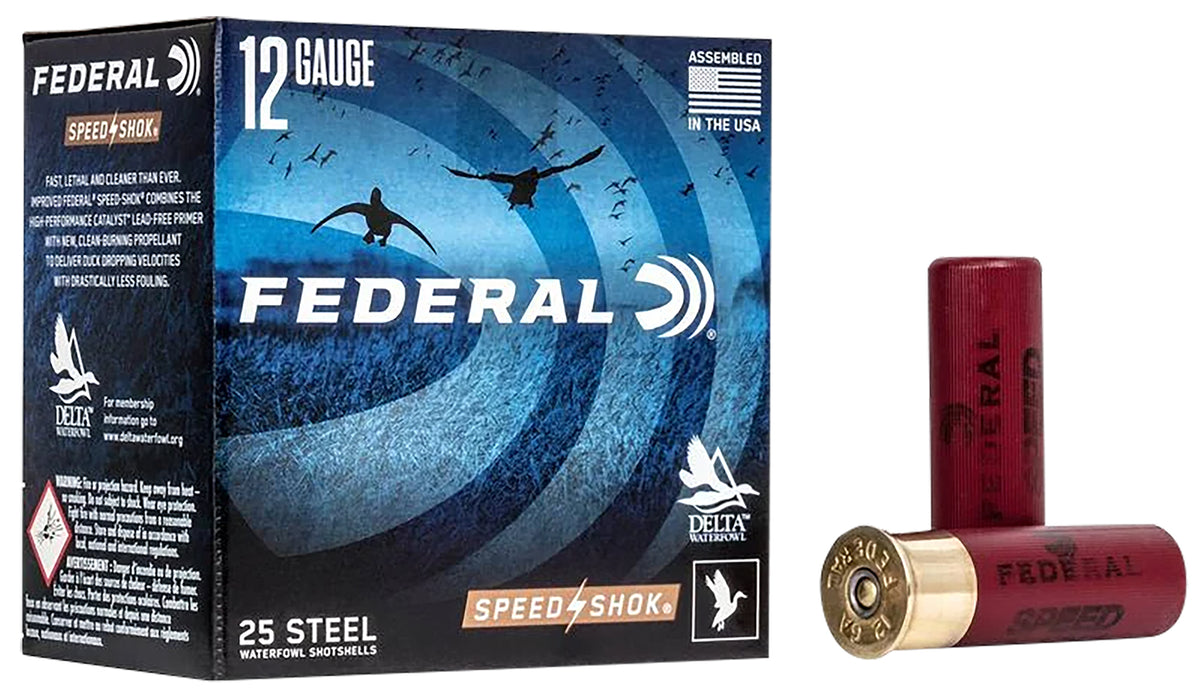 Federal WF1432 Speed-Shok  12 Gauge 3" 1 1/8 oz 1550 fps 2 Shot 25 Bx/10 Cs