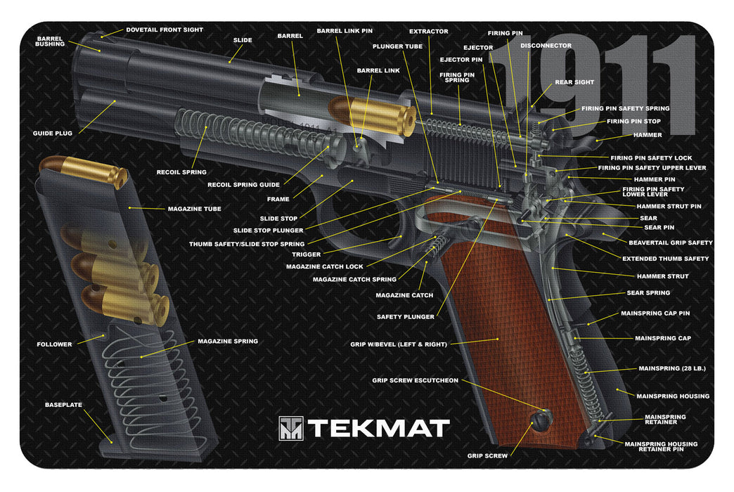 TekMat TEKR171911CA 1911 3D Cutaway Cleaning Mat 11" x 17"