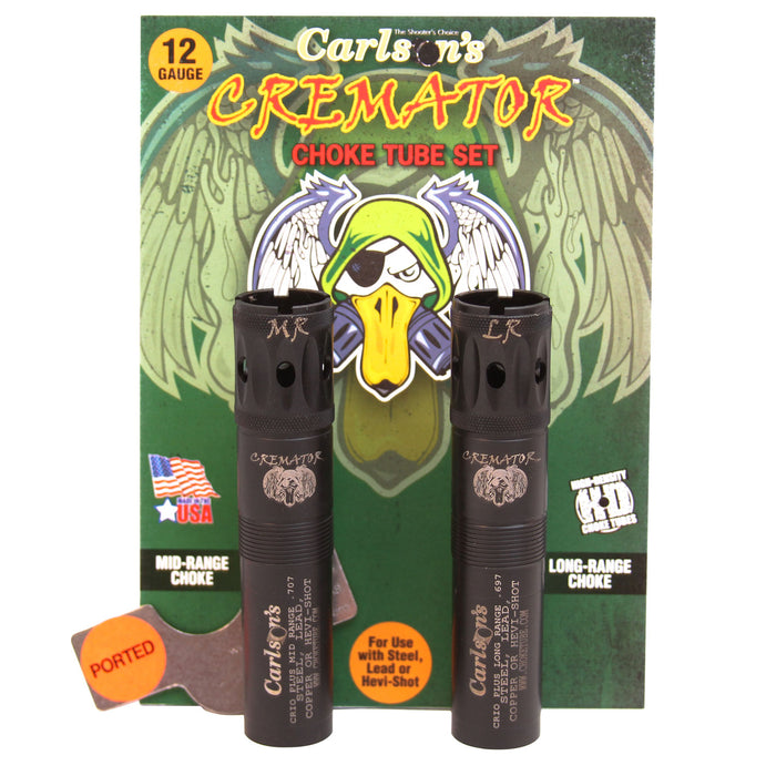 Carlson's Choke Tubes 11502 Cremator  12 Gauge Mid-Range Long Range Ported 17-4 Stainless Steel