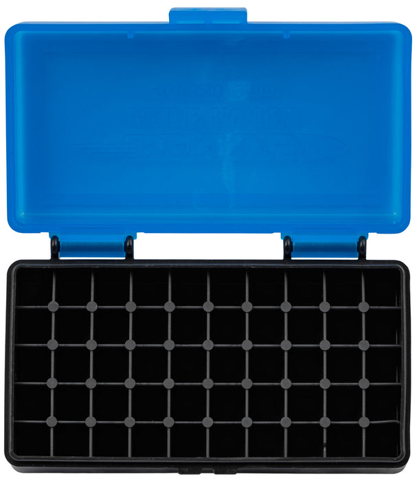 Berry's 53852 Ammo Box  380 ACP/ 9mm Luger Blue/Black Polypropylene 1.26" L x 0.40" 50rd